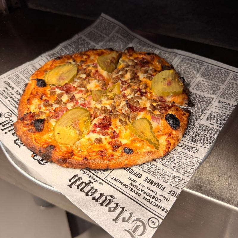 menu item 18 of 19, Bacon Cheese Burger Za
