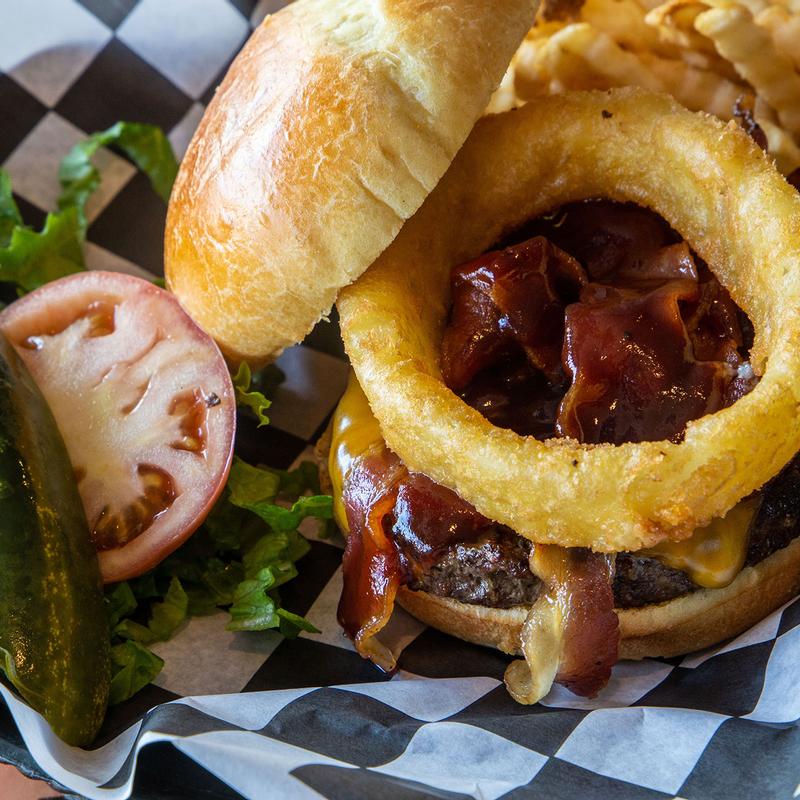 Alamo Burger with Fries or Homemade Chips photo