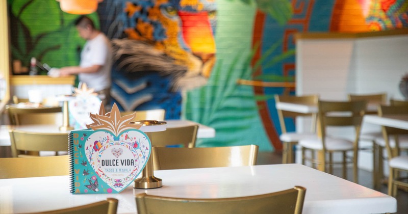 Interior, tables and chairs, party decoration