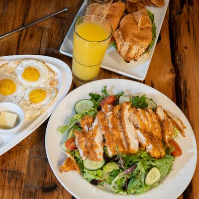 Various food dishes.