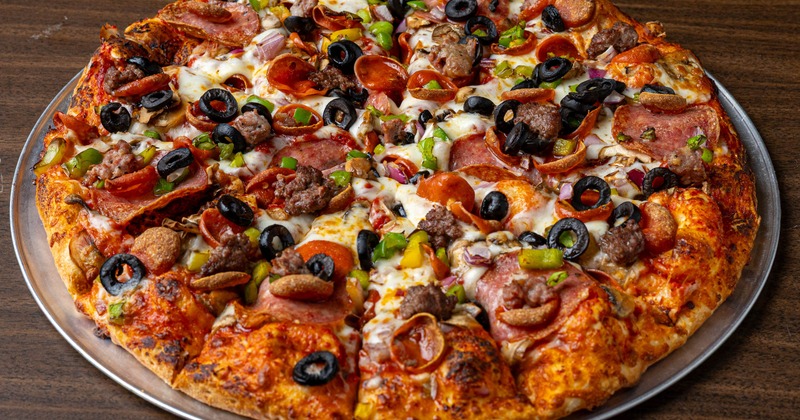 Fusion Combination Pizza with various toppings