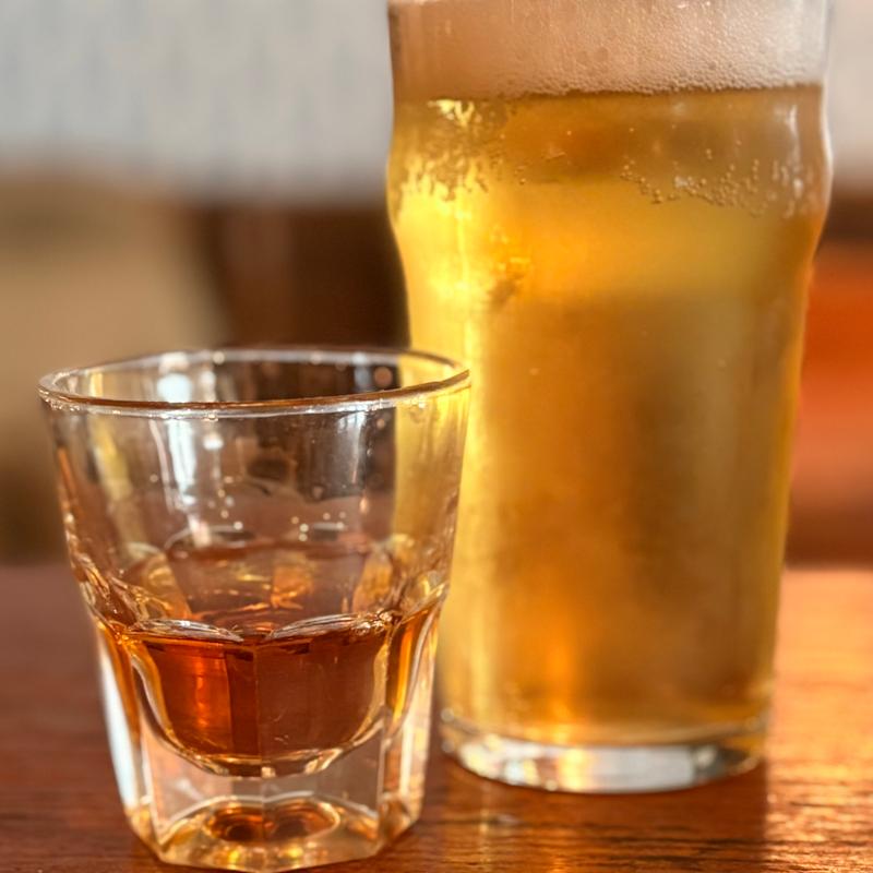 New Trail Lloyd Lager + Jim Beam Bourbon photo