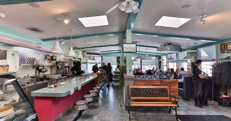 Interior, serving and dining area