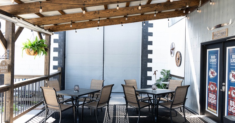 Exterior, seating place on covered patio