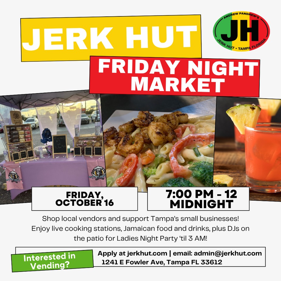 FRIDAY NIGHT MARKET at JERK HUT | TAMPA event photo