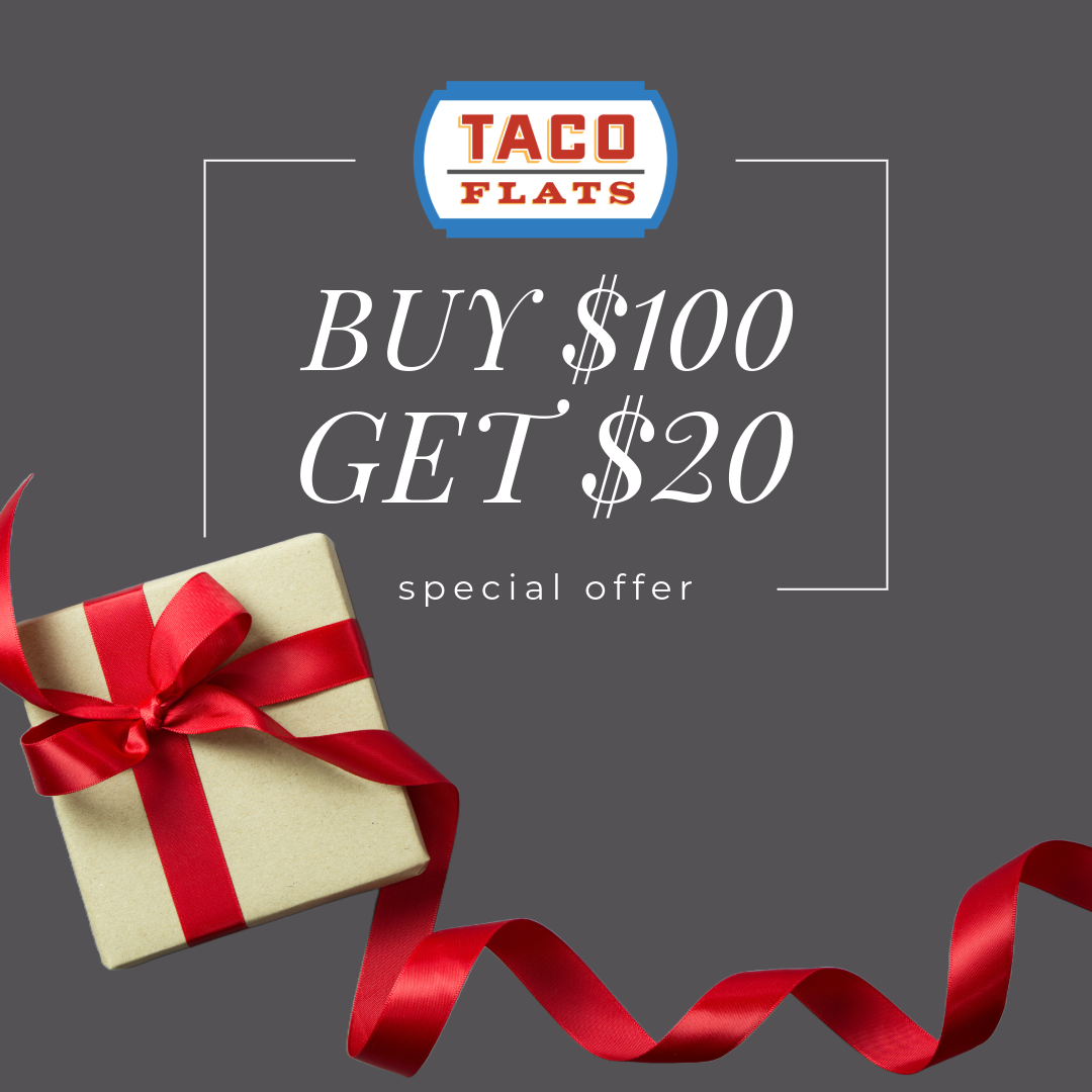 Holiday Gift Cards Taco Flats Austin TX