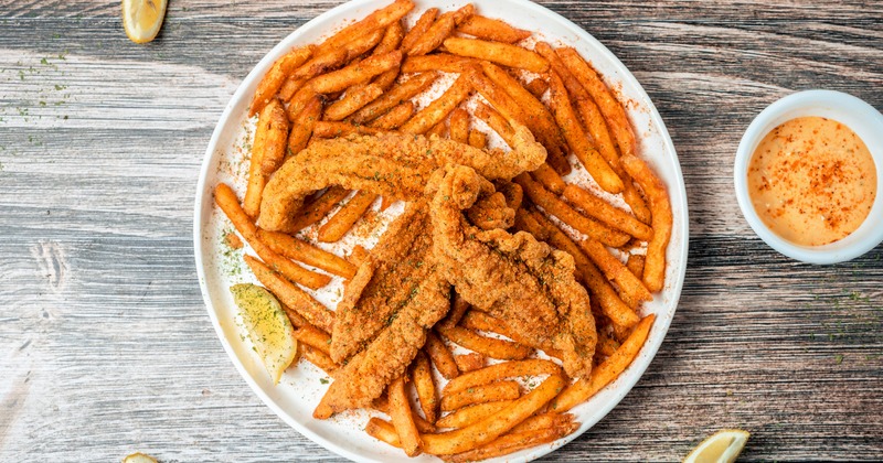Fried catfish and fries