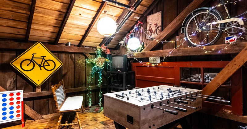 Interior, table football area