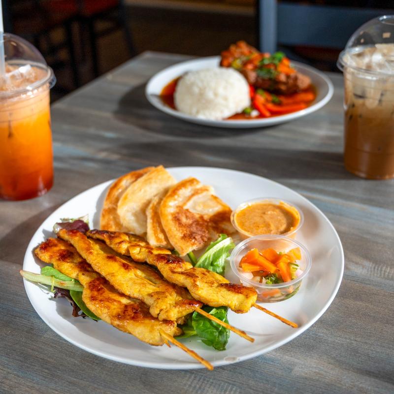 menu item 9 of 13, Chicken Satay with Roti