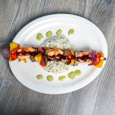 Surf and turf kebob.