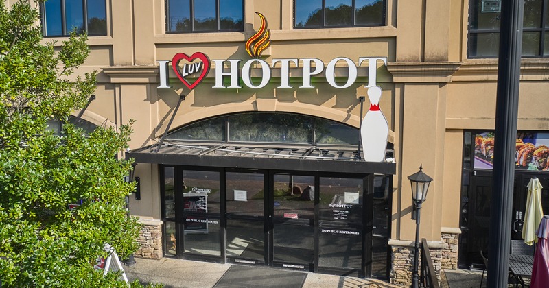 Exterior, restaurant front entrance