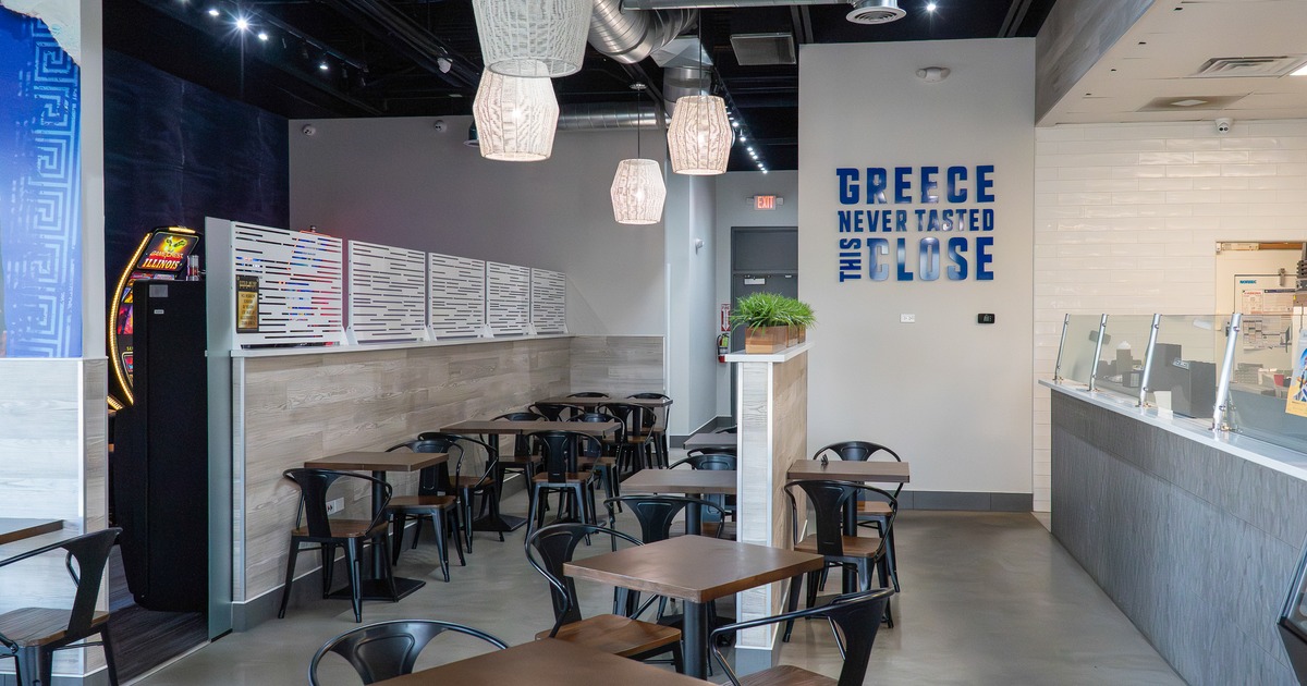 Diner area, tables, chairs