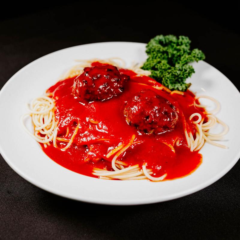 Pasta with 2 Italian Meatballs photo