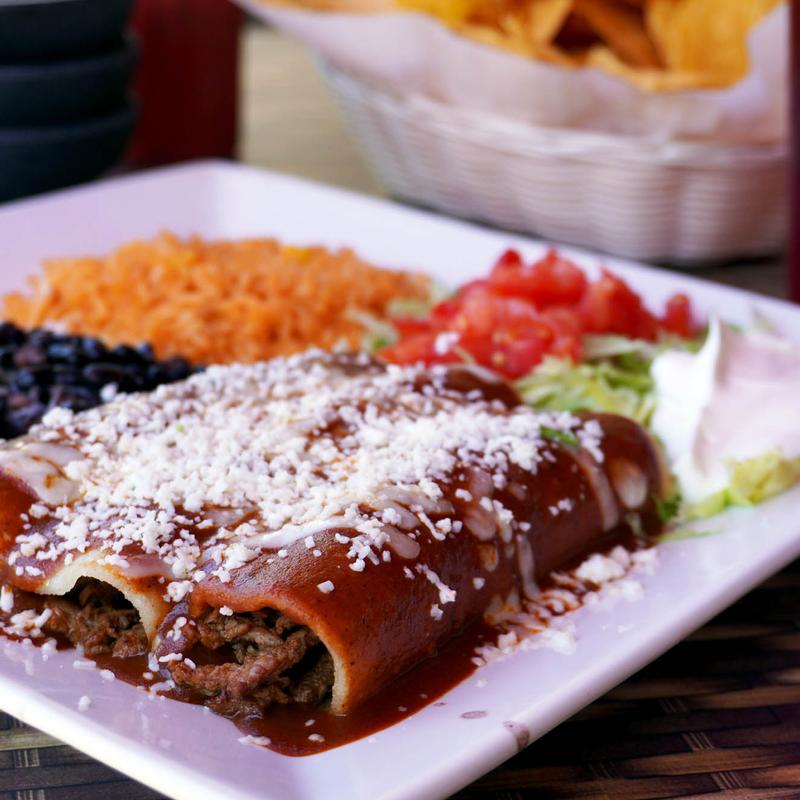 Enchiladas de asada photo