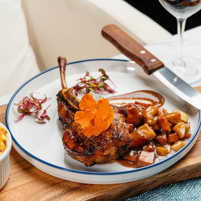 menu item 5 of 7, Grilled Kurobuta Bone In Pork Chop