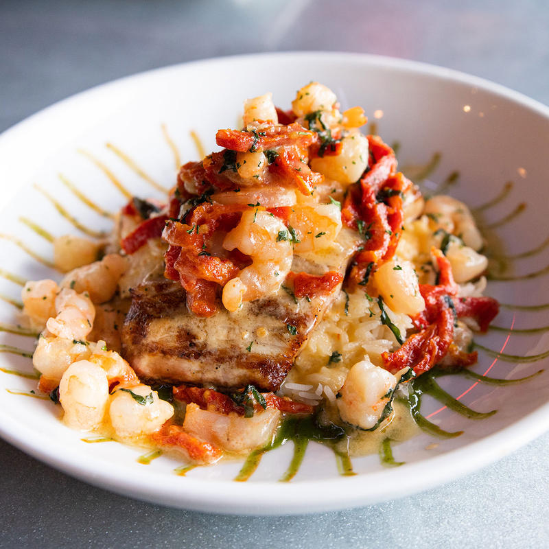 Grilled Catch with Rock Shrimp photo