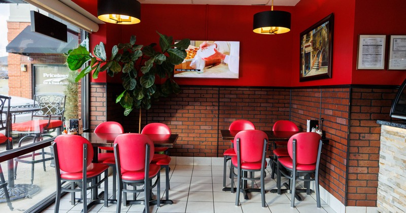 Interior, tables and chairs