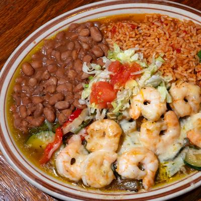 Sauté with shrimp, peppers, and beans.