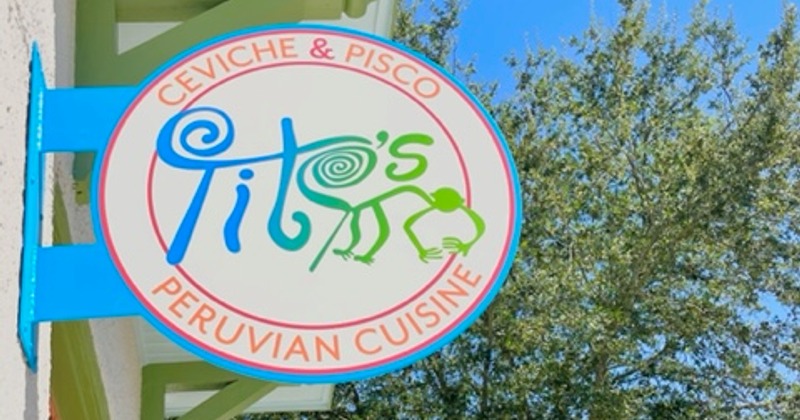 Exterior, the restaurant's blade sign