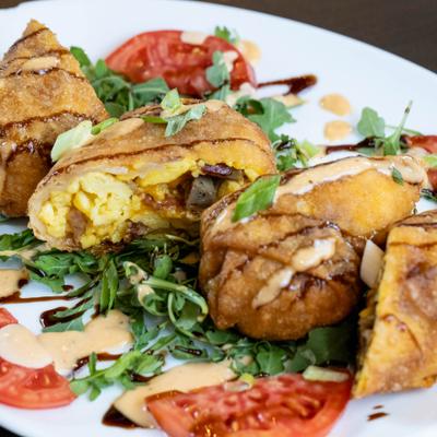 Skillet Breakfast Eggrolls.