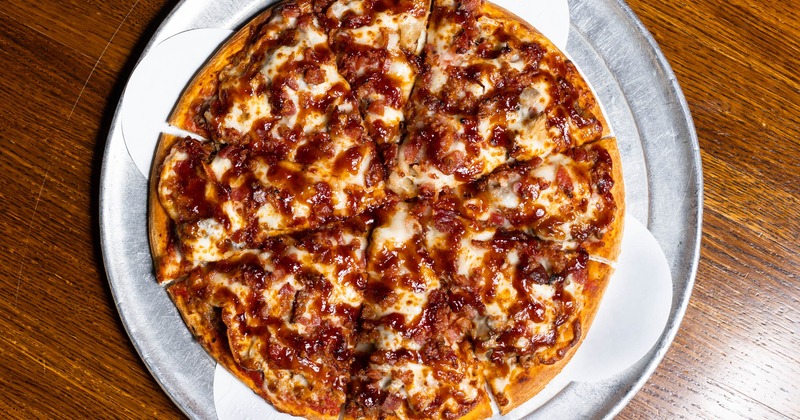 Hometown Classic pizza, served