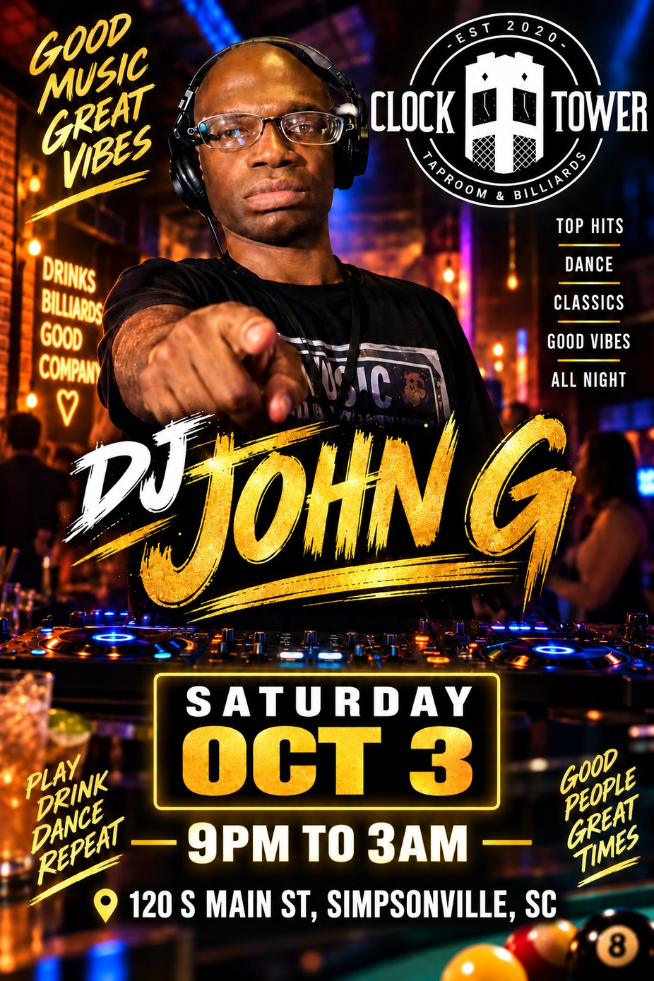 DJ JOHN G @ CLOCK TOWER event photo