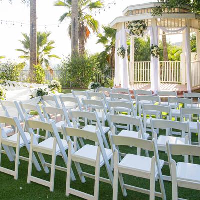 Wedding venue chairs.