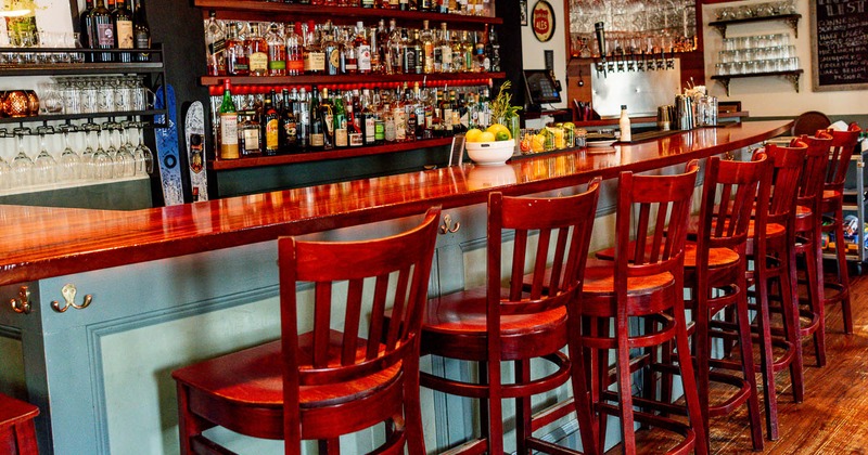 Interior, bar counter