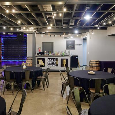 Industrial interior design,  seating area.