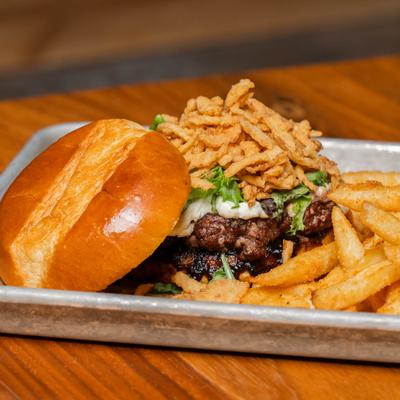 Smoked Cheeseburger and fries.