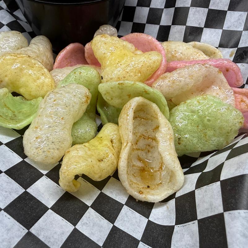 menu item 11 of 35, Shrimp Chips and Pineapple Salsa