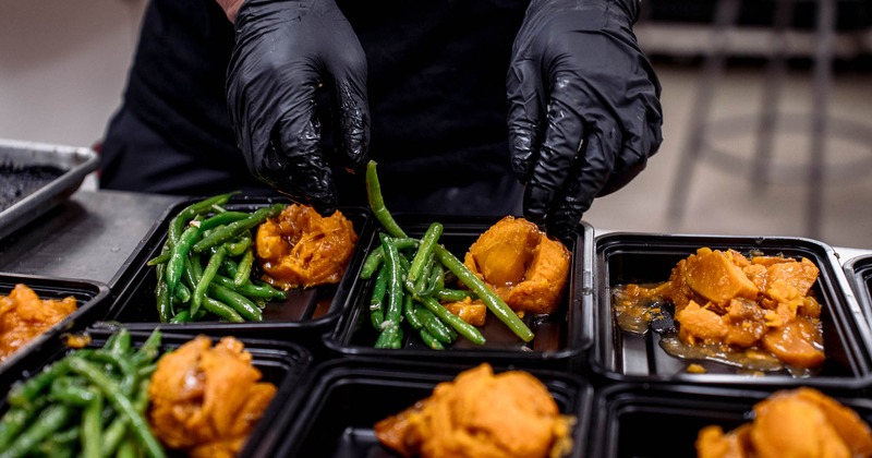 Chef preparing dishes