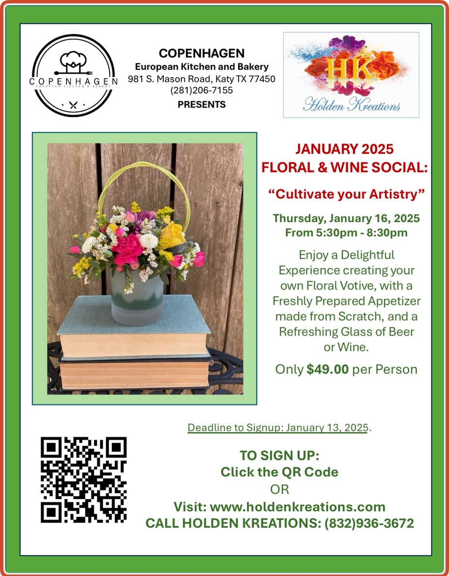 Floral & wine social event photo