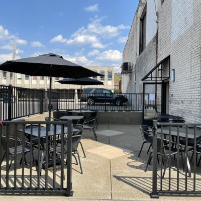 Side entrance patio, no steps!.