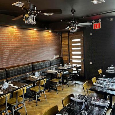 The interior of the restaurant.