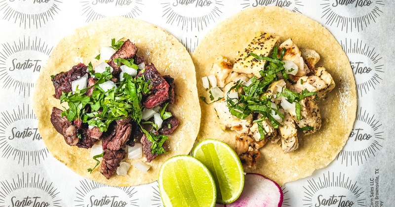 Carne asada and chicken tacos