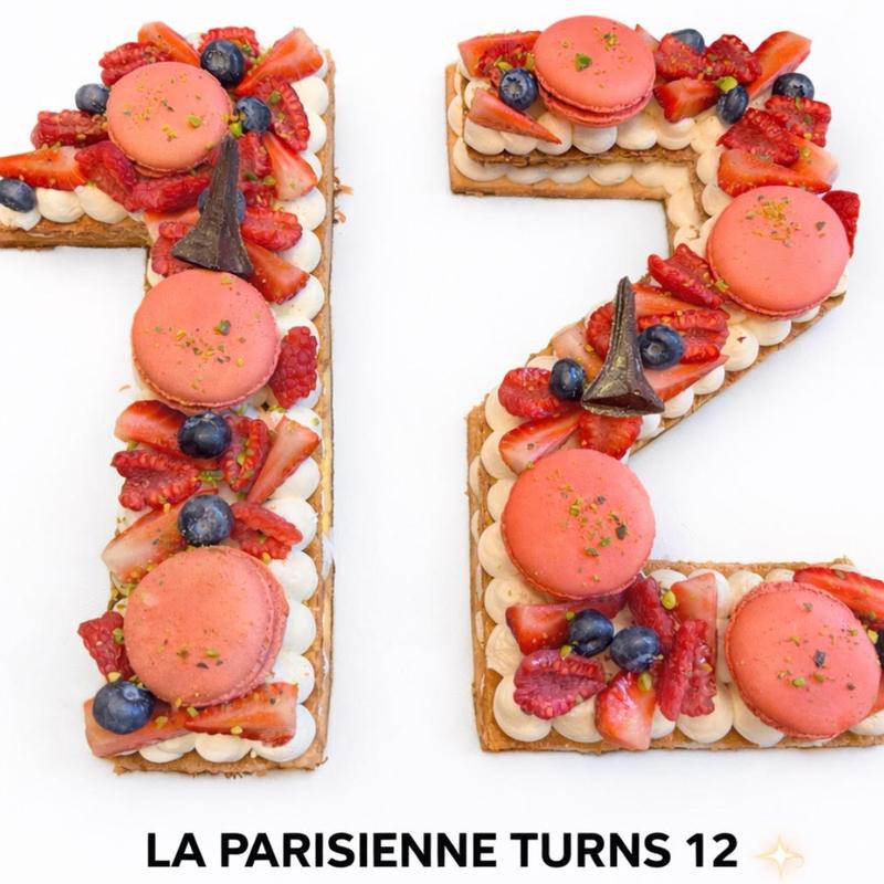 Number Shaped Red Berry Tart photo