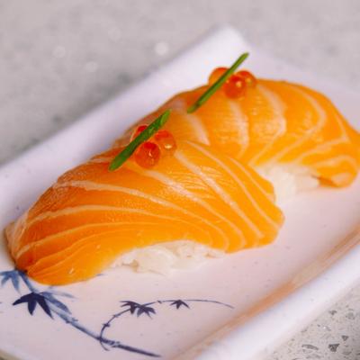 Salmon royale nigiri.