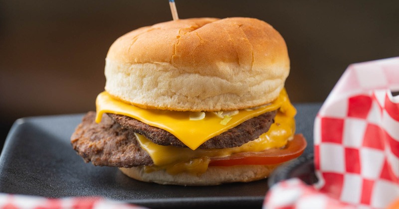 The served Half Pound Burger