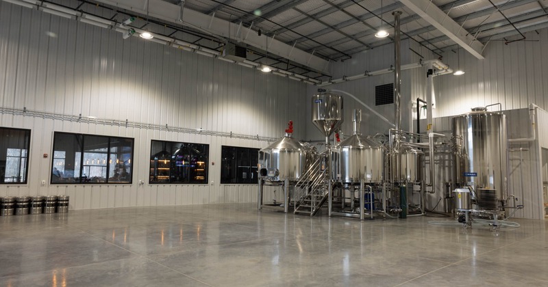 Inside the brewery