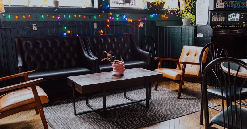 Interior, lounge seating area