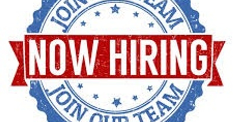 Flyer with text, Now Hiring, Join Our Team