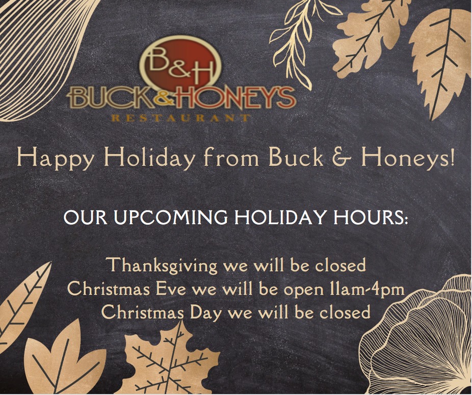 Our Upcoming Holiday Hours! event photo