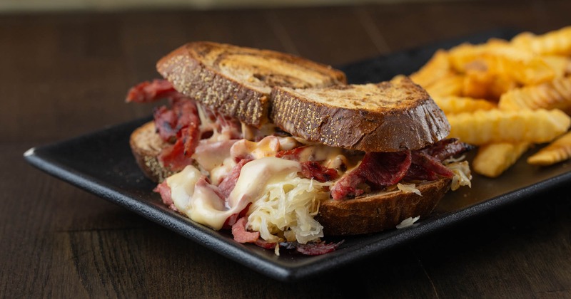 The served Reuben sandwich