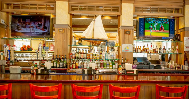 Interior, a bar with bar stools