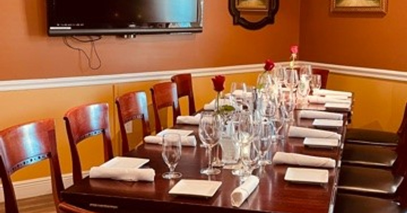 Big table ready for guests