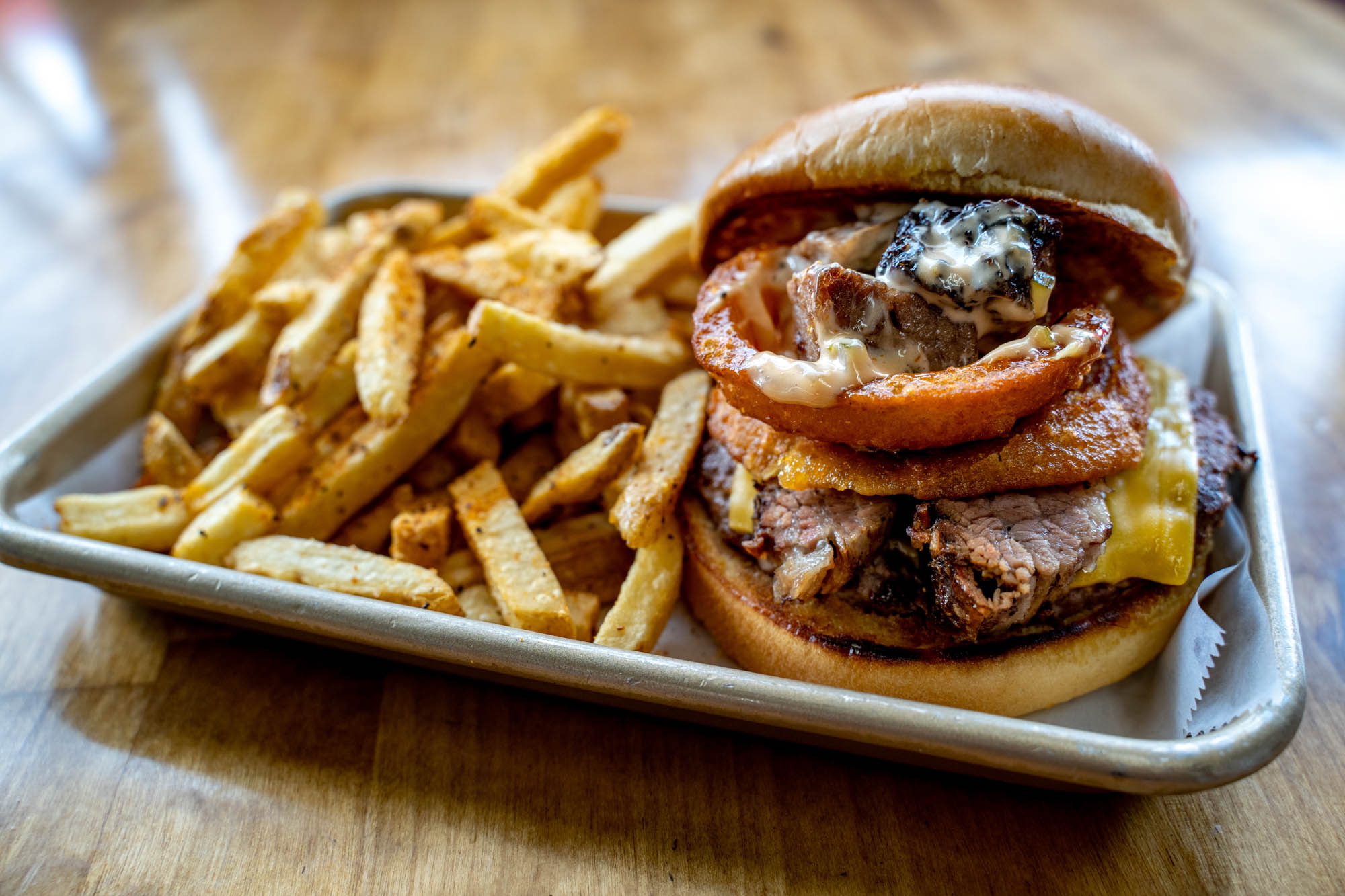 Big Daddy Burger, served with hand cut fires