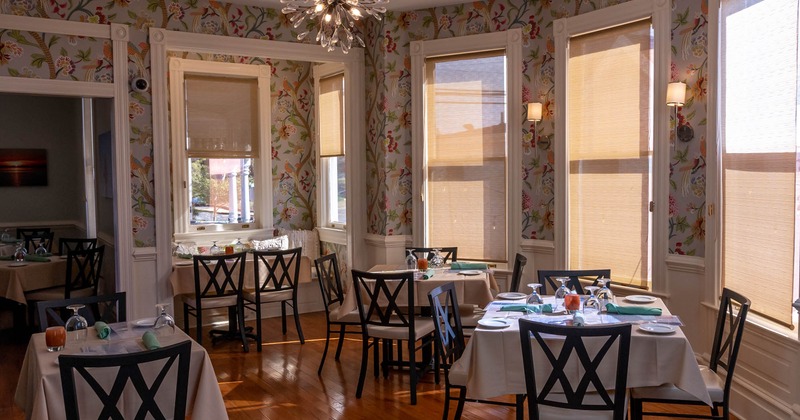 Interior, set dining area