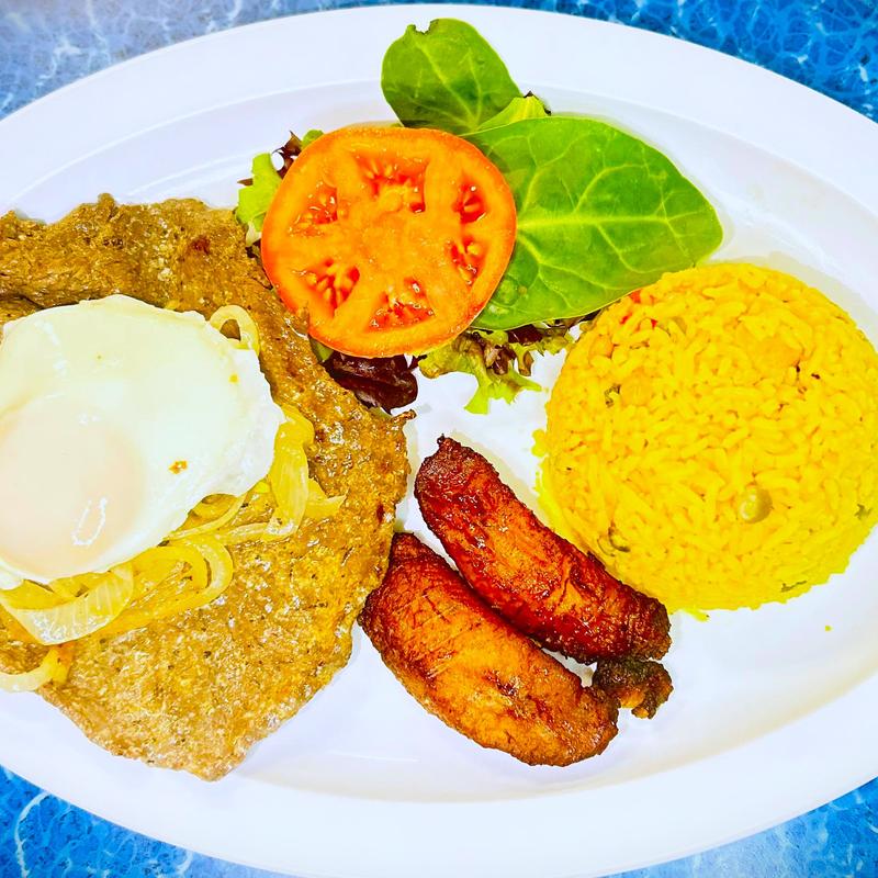 31c-Bistec Al Caballo Con 1 Huevo Frito/ Steak with 1 Fried Egg** photo