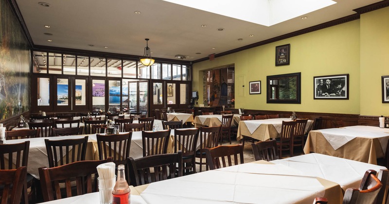 Interior, chairs and tables